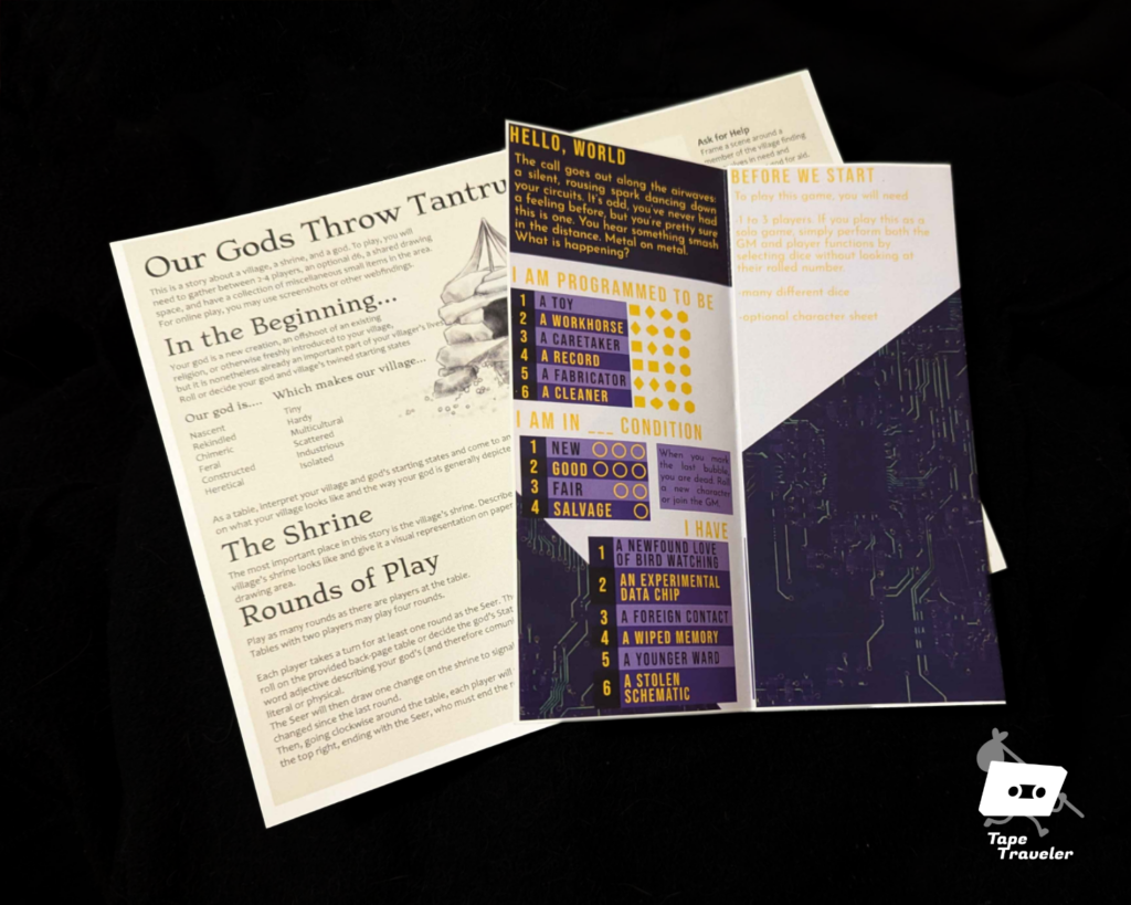 Tape Traveler Games - Our Gods Throw Tantrums
